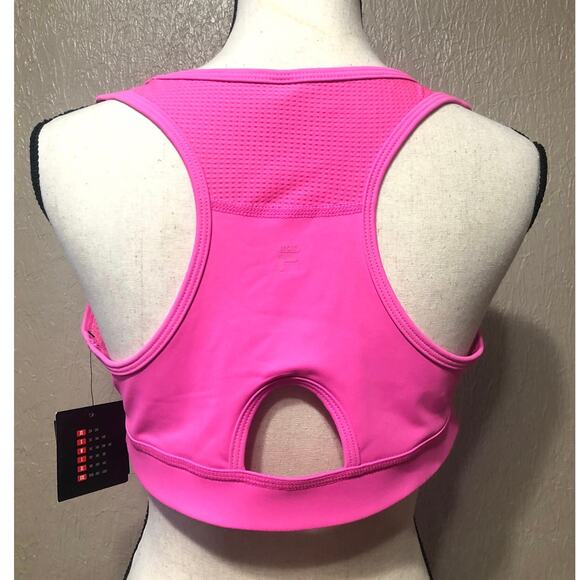 FILA Sport Athleisure Pink Trillon Medium Impact Sports Racerback Bra XXL New - Picture 2 of 9